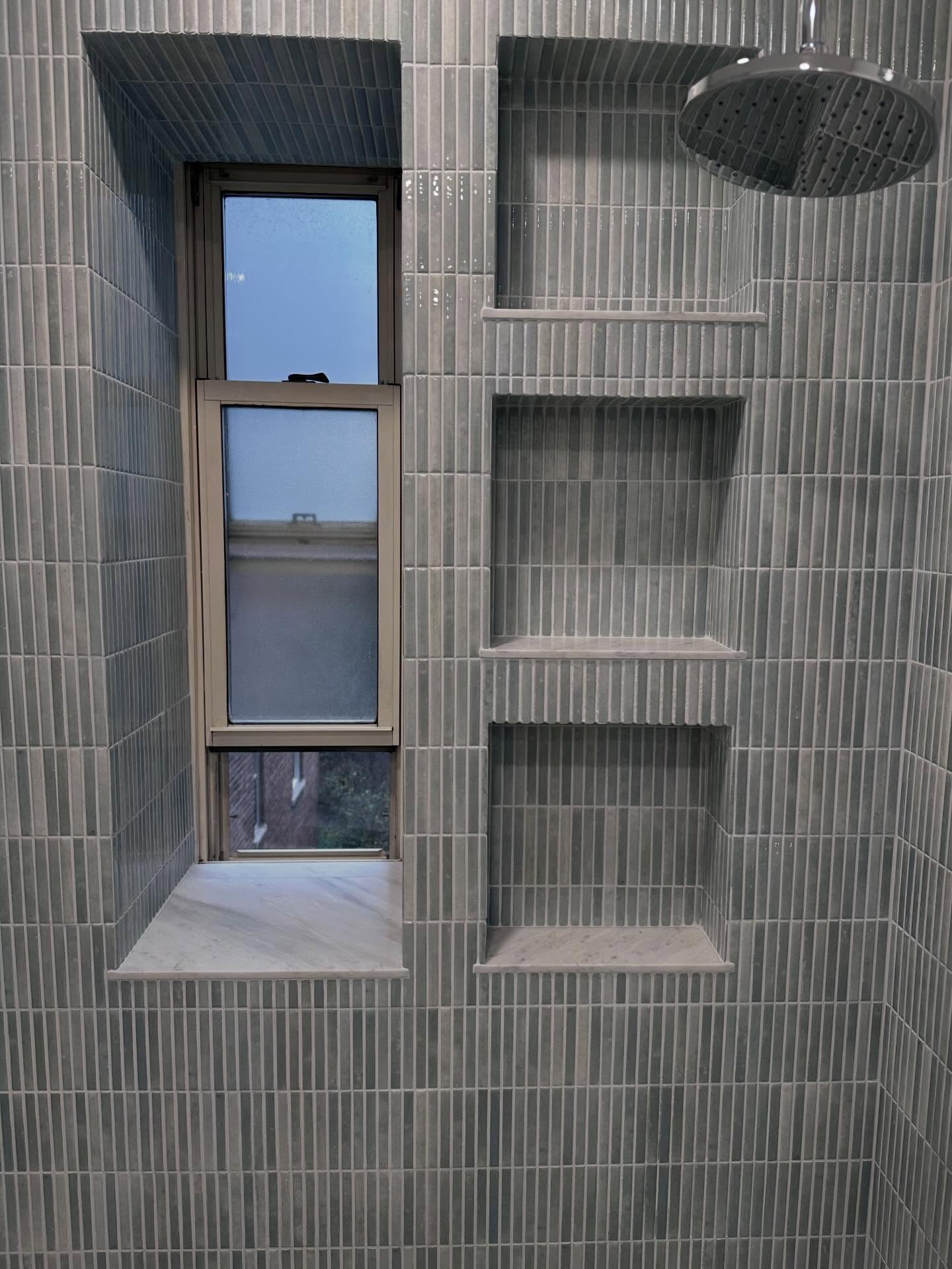 Astoria Bathroom Remodel: New Tile From Floor to Ceiling